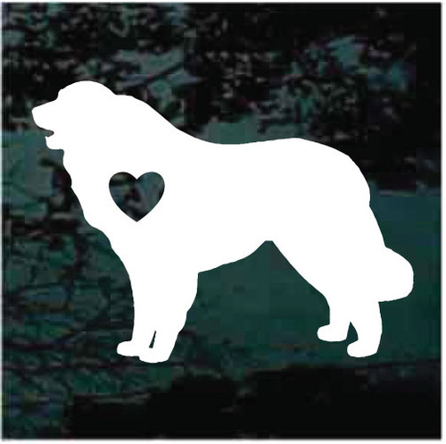 Great Pyrenees Heart car window decals stickers