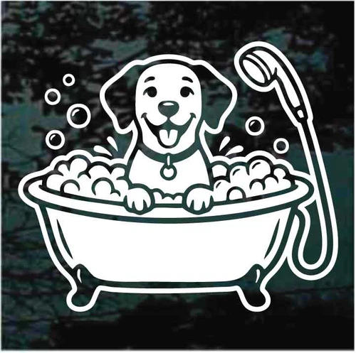 Dog Bath Pet Grooming decals stickers