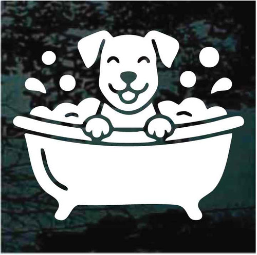 Dog Bath Silhouette Pet Grooming decals stickers