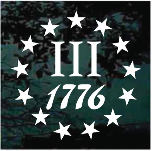 1776 Three Percenter decals stickers