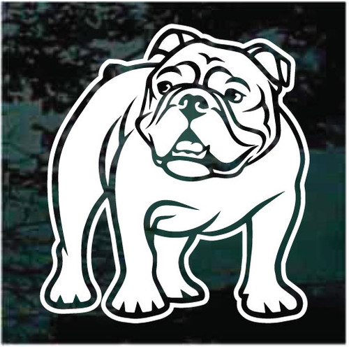 Standing English Bulldog car window decals stickers