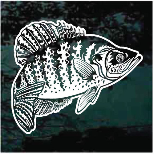 Swimming Crappie Fish car window decals stickers