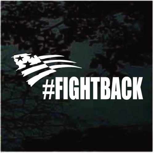 #Fightback Hashtag decals stickers