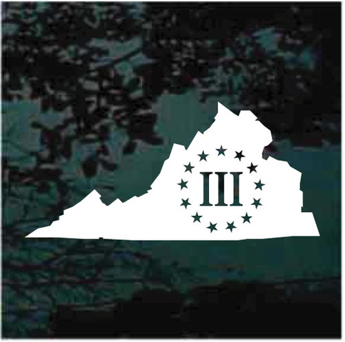 State 3 Percenter car window decals stickers