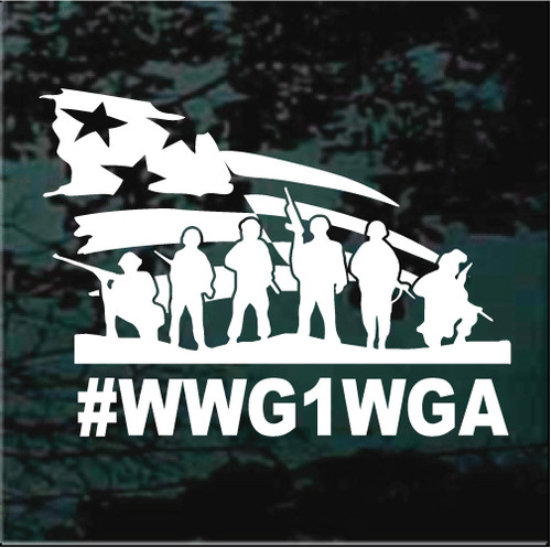 #WWG1WGA Soldier Flag car window decals stickers