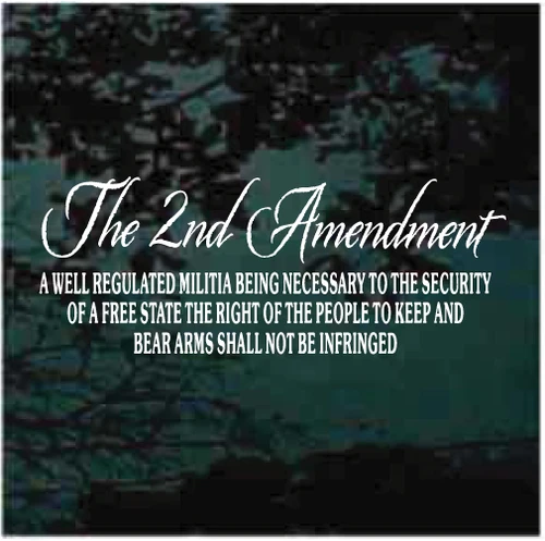 2nd Amendment Patriot car window decals stickers