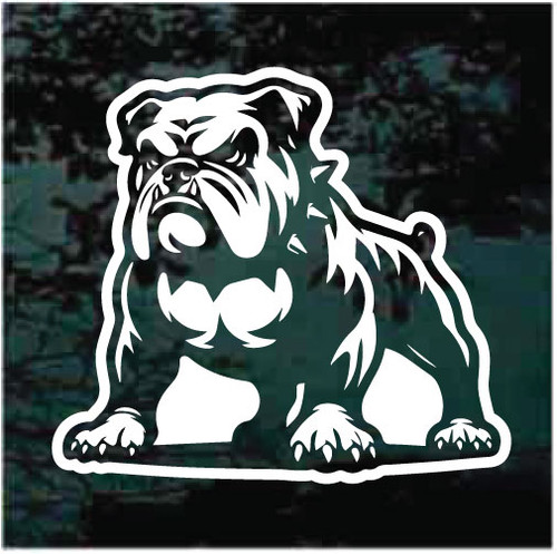 Rough & Tough Bulldog car window decals stickers