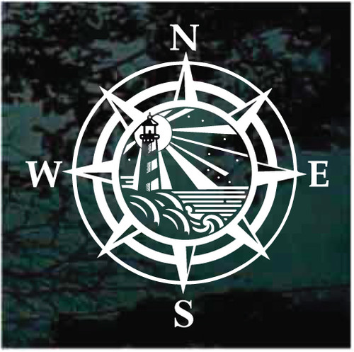 Lighthouse Compass car window decals stickers