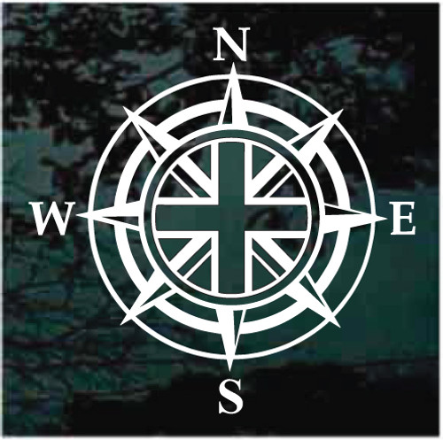 Great Britain Navigation Compass car window decals stickers