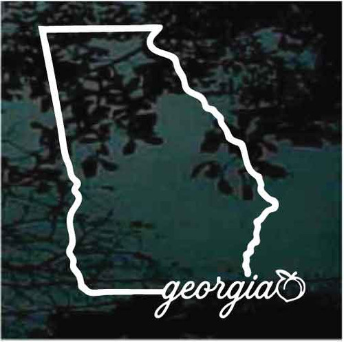 Georgia Peach car window decals stickers