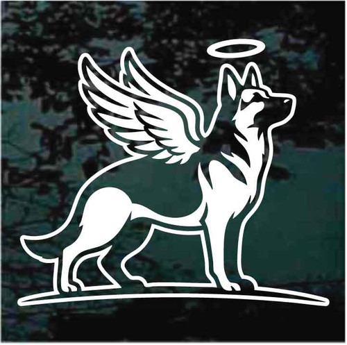 German Shepherd Angel Wings decals stickers