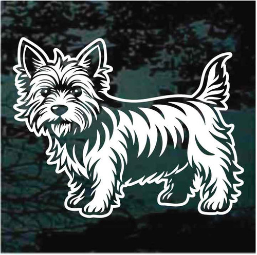 Pretty Cairn Terrier decals stickers