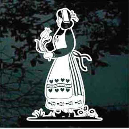 Folk Art Woman car window decals stickers Folk Art Woman car window decals stickers