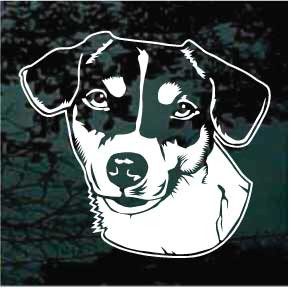 Cute Jack Russell Terrier Head car window decals stickers