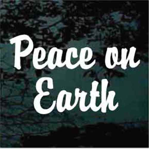Peace On Earth car window decals stickers
