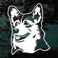 Welsh Corgi Head car window decals stickers