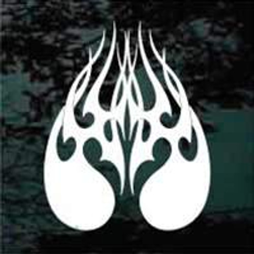 Symmetrical Hood Flames car decals stickers