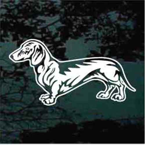 Short Haired Dachshund car window decals stickers