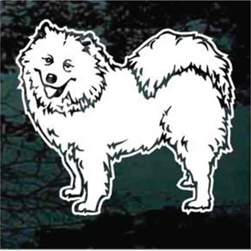 Detailed Samoyed car window decals stickers