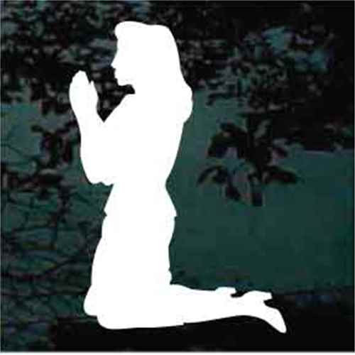 Christian Girl Praying Decals