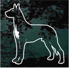 Standing Great Dane car window decals stickers