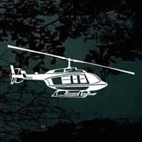 Detailed Helicopter Side View car window decals stickers