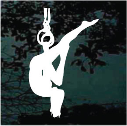 Gymnastics Gymnast Rings car window decals stickers