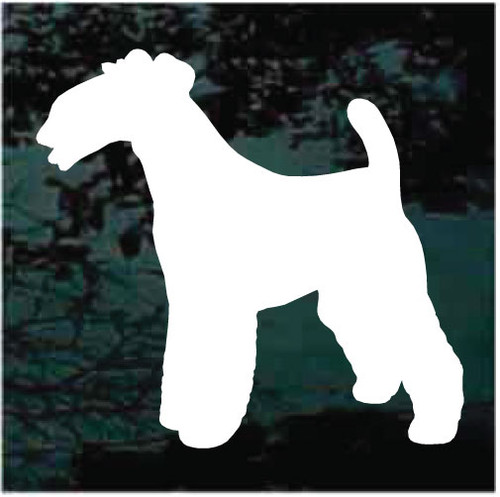 Wirehaired Fox Terrier Silhouette car window decals stickers