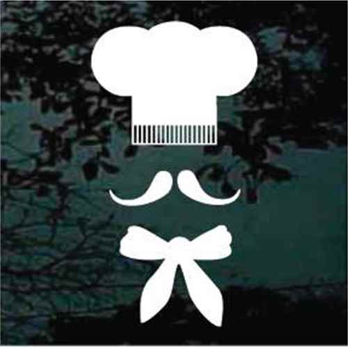 Chef's Hat Baker Symbol car window decals stickers