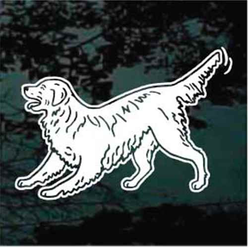 Happy Golden Retriever car window decals stickers