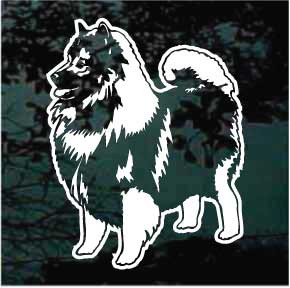 Beautiful Keeshond car window decals stickers