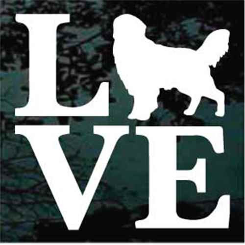Golden Retriever Love car window decals stickers
