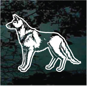 German Shepherd Standing Profile car window decals stickers