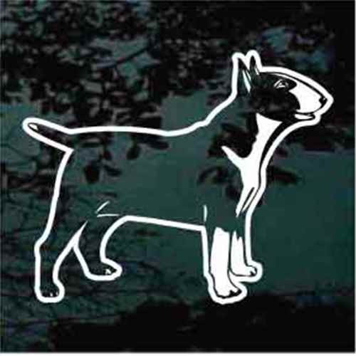 Bull Terrier Standing car window decals stickers