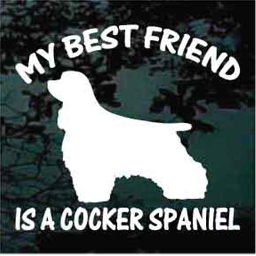 Best Friend Cocker Spaniel Silhouette Decals
