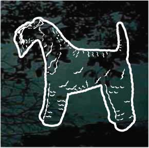 Kerry Blue Terrier Profile car window decals stickers