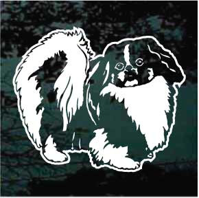 Realistic Pekingese car window decals stickers