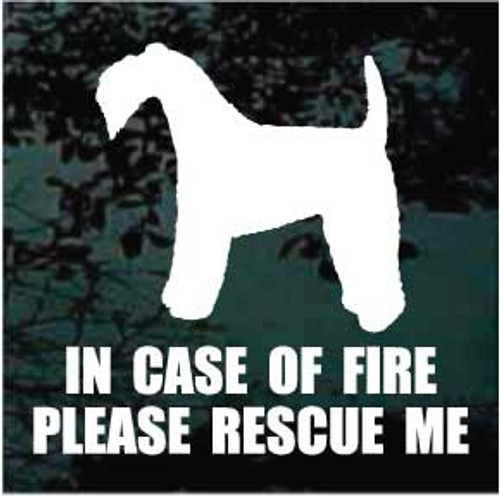 Fire Rescue Kerry Blue Terrier Decals