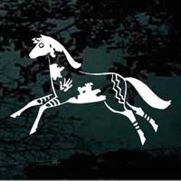 Petroglyph War Pony car window decals stickers