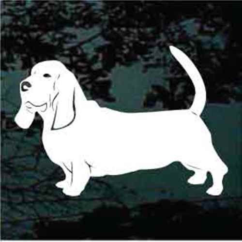 Solid Basset Hound car window decals stickers