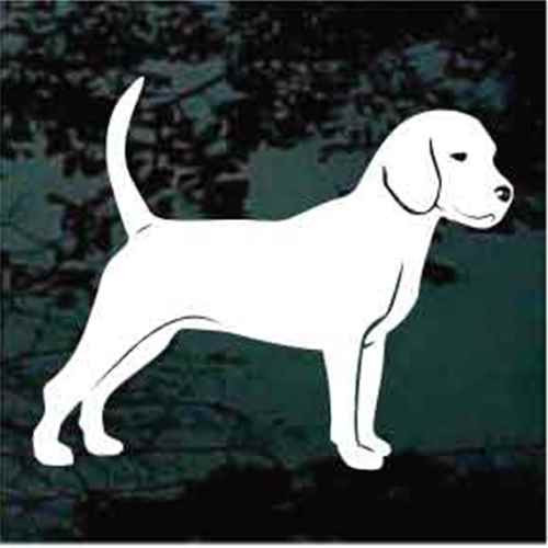 Solid Beagle Standing car window decals stickers