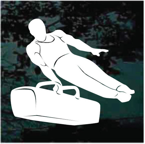 Pommel Horse Gymnastics car window decals stickers