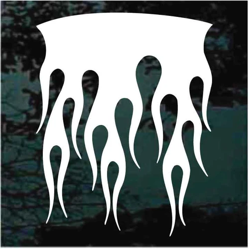 Curved Helmet Flame decals stickers