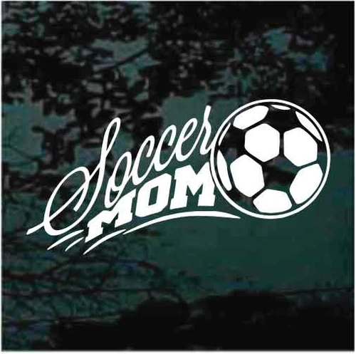 Soccer Mom Soccer Ball car window decals stickers