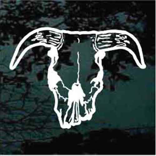 Detailed Cattle Bull Skull car window decals stickers