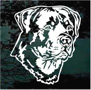 Beautiful Rottweiler Head car window decals stickers