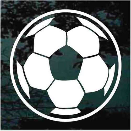 Traditional Soccer Ball car window decals stickers