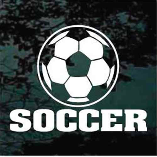 Sharp Soccer Ball Design car window decals stickers