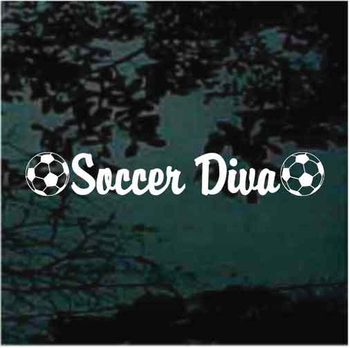 Soccer Diva car window decals stickers