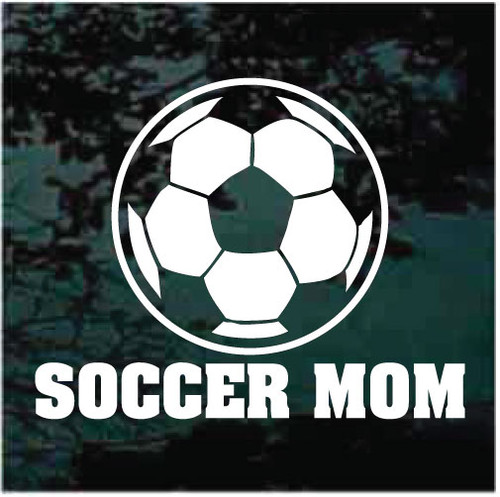 Soccer Ball Soccer Mom car window decals stickers
